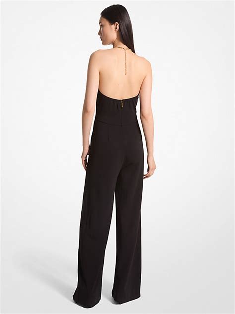 michael kors jumper with love|Embellished Stretch Matte Jersey Halter Jumpsuit .